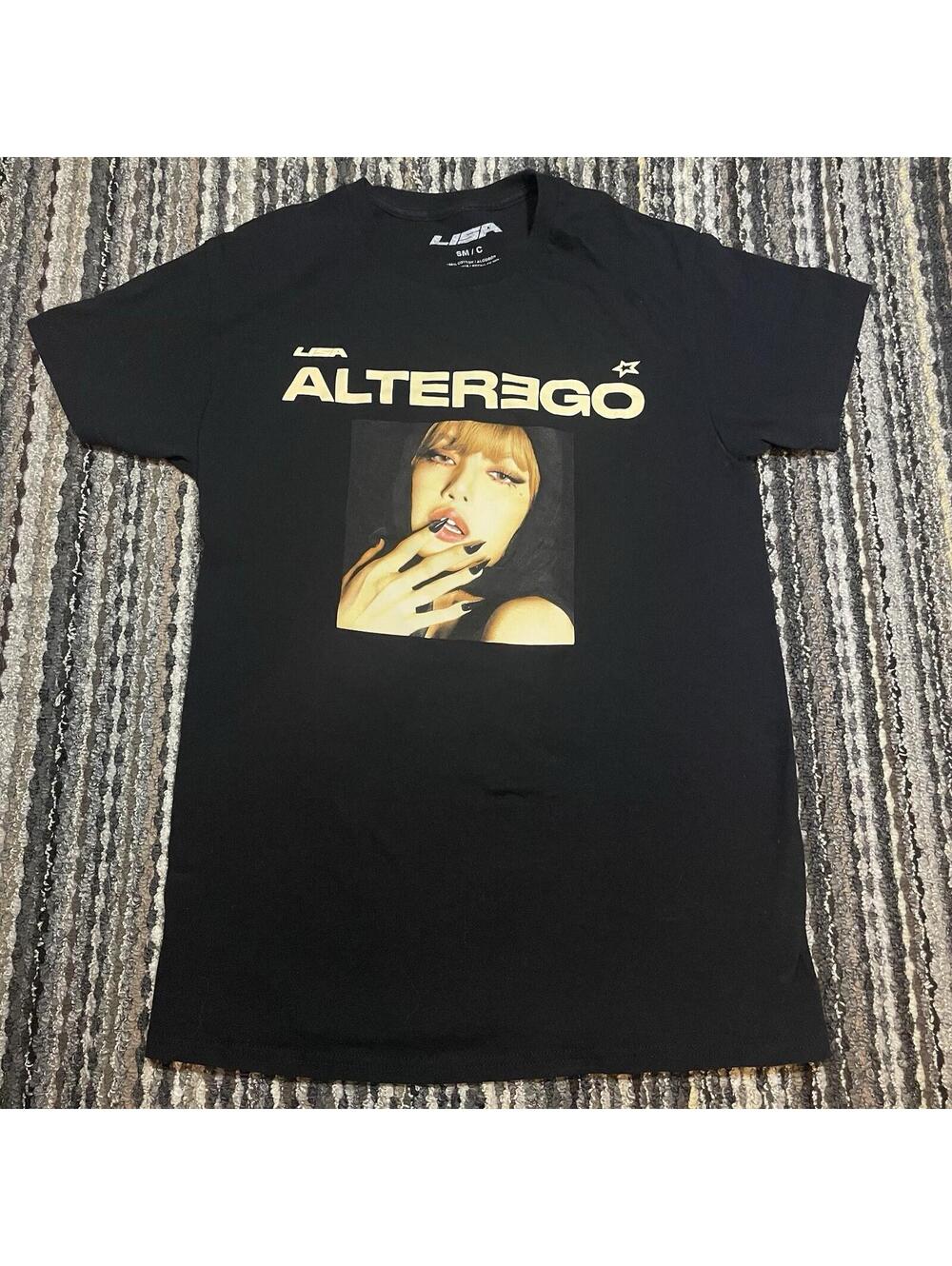 LISA Mens Lisa Alter Ego Portrait Black Shirt New Size S (Fits XS)